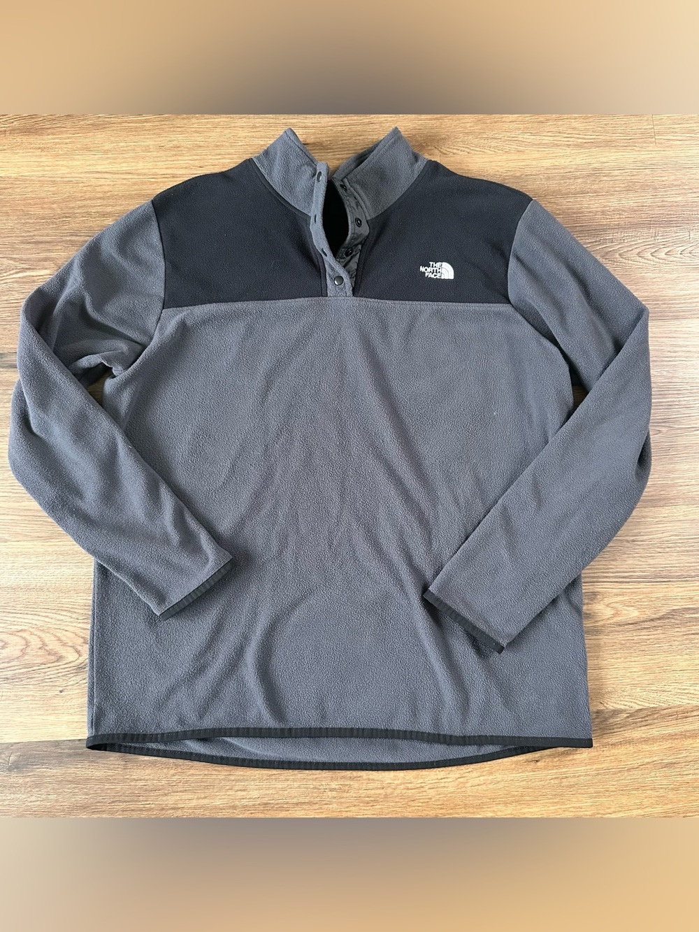 The North Face TKA Glacier Snap-Neck Pullover Fleece Women XL Gray GORP Outdoor